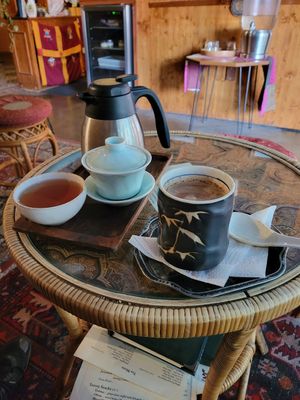 Oolong and masala chai at Dobra Tea in Burlington