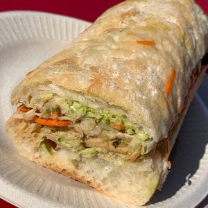 Banh Mi Sandwich from People's Food Co-op @ the People's Plant-Based Party on 10/5/25, sponsored by People's Food Co-Op & Vegan Kalamazoo at Vegan Kalamazoo in Kalamazoo