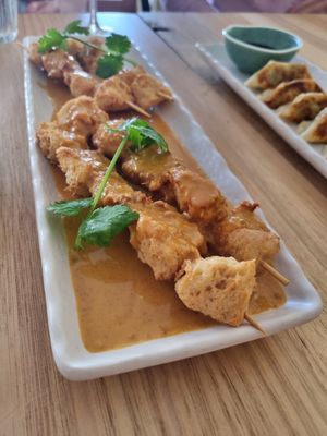 Mock chikn satay at Sky in Port Adelaide
