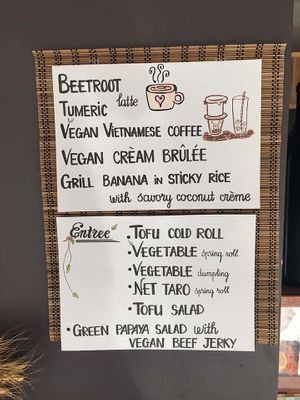 Vegan menu at Sky in Port Adelaide