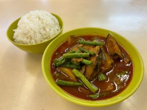 Assam Fish with Rice 亞參魚+飯
Photo by Henry Lau aka Mr Purple. at Vegetarian Ideas 不荤主义 in Northeast Singapore