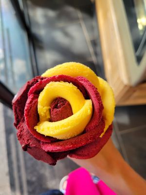 Sorbet flower at Amorino - Carmelitas in Porto