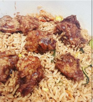 Teriyaki ‘chicken’ with spicy rice   at Cheeky Duck in Sunderland