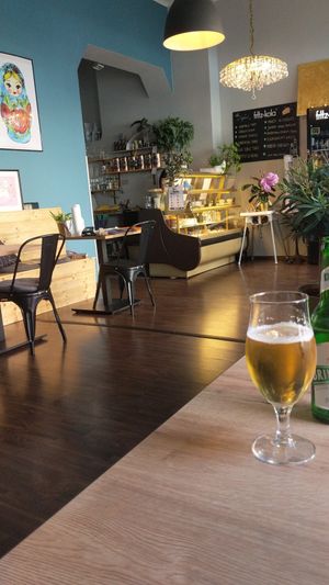 Counter with tempting cakes at Doppeltsolecker in Dortmund