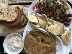 Vegan breakfast  at Aroma in Tel Aviv