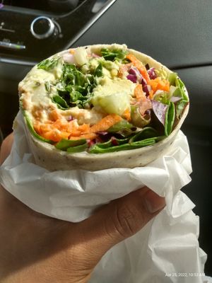 Vegan Hummus Wrap🌯 at Healthy Kitchen 33 in Naranja