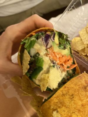 Hummus wrap at Healthy Kitchen 33 in Naranja
