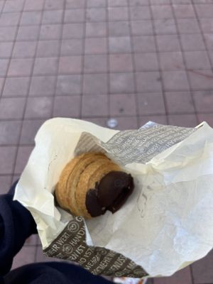 Chocolate and raspberry croissantt  at Waldherr - Naschmarkt in Vienna