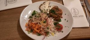Veganes Auberginen-Tatar at Oomes Hüs in Norddorf
