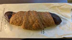 Raspberry jam filled croissant. at Waldherr in Vienna