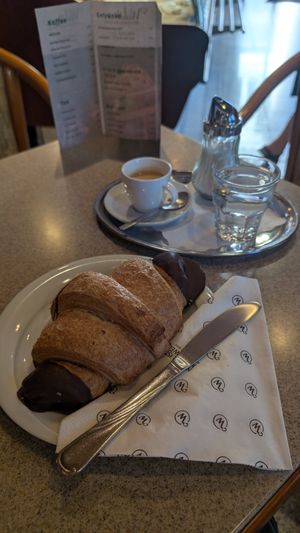 Raspberry jam croissant at Waldherr in Vienna