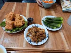 Super good appetizers 💚 at Vegan Daily 半半食室 - BànBan Shí Shì in Taichung