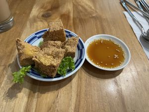 Awesome fried tofu  at Vegan Daily 半半食室 - BànBan Shí Shì in Taichung