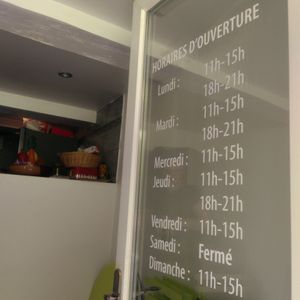 Working hours (August 2019)  at Les Delices de la Nature in Digne-les-bains