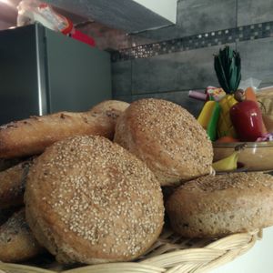 Fresh bread, complimentary with any food item except sandwiches  at Les Delices de la Nature in Digne-les-bains