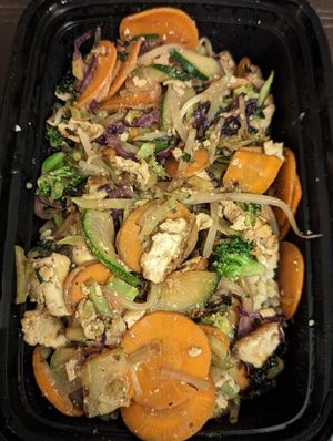 BYOB with veggies, tofu, brown rice at Brightwok Kitchen - River North in Chicago