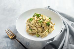 Avocado Sausage Carbonara (Gluten Free) at La Cane Bistro in Mumbai