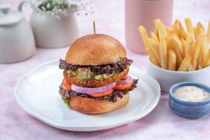 Veggie Guacamole Burger at La Cane Bistro in Mumbai