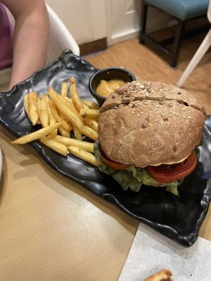 Vegan burger  at La Cane Bistro in Mumbai