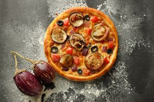 Grilled Aubergine Pizza at La Cane Bistro in Mumbai