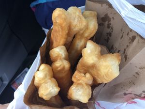 Chinese Doughnuts: made Wednesday and Saturday. Get there early!  at Tofu 101 in Bellevue