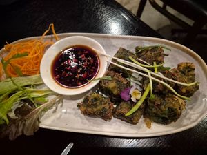 Garlic chive cake $10.90: yum at Hanuman Thai in Hoppers Crossing