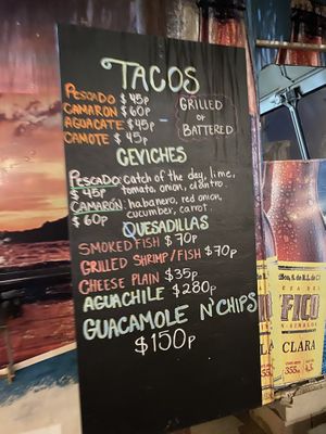 Menu 12-27-21  at Barracuda Cantina in Cerritos Beach