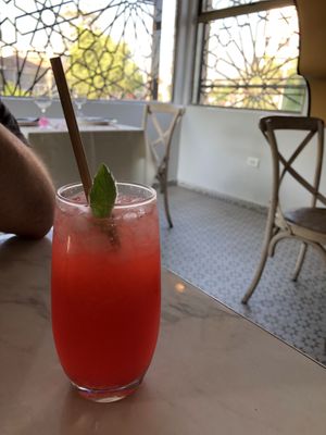 Raspberry cocktail  at Indian Box in Santiago