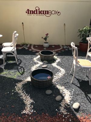 outside at Indian Box in Santiago