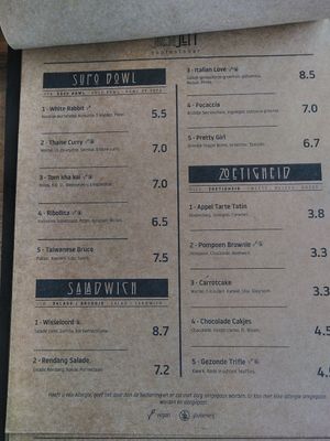Menu page 2 at Just Jeff in Soest