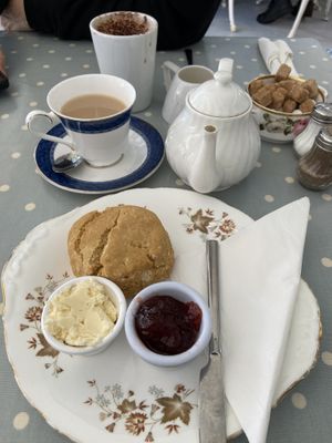 Vegan Cornish cream tea  at Cafe Cloud in Newquay