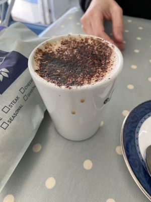 Cappuccino with soya  at Cafe Cloud in Newquay