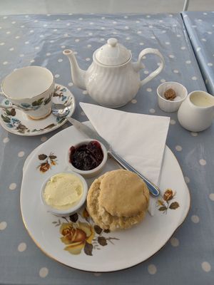 Vegan cream tea at Cafe Cloud in Newquay