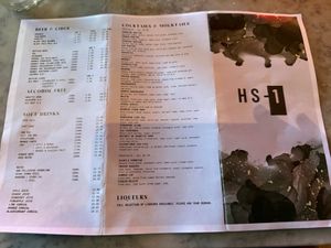 Drink Menu at HS-1 Cafe Bar in Isle Of Lewis