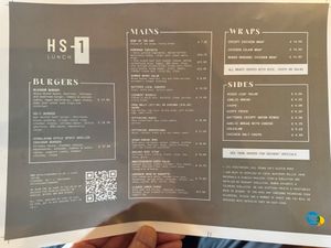 Lunch Menu at HS-1 Cafe Bar in Isle Of Lewis