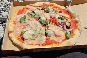 Vegan Aubergine Pizza at Da Francesco in Nice