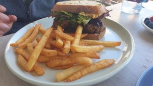 Falafel burger at Kilcunda General Store in Kilcunda