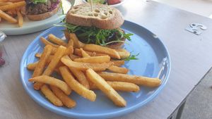 Mushroom burger at Kilcunda General Store in Kilcunda