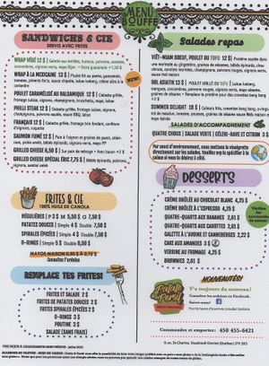 Menu at Patate & Persil in Vaudreuil-dorion