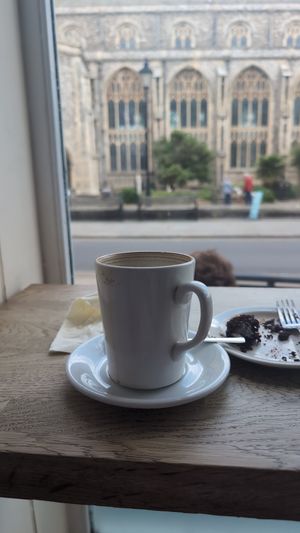 Nice window seating at Huckleberries in Cromer