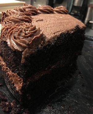 Vegan Chocolate Cake  at Huckleberries in Cromer