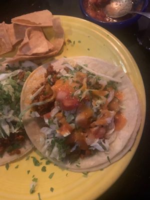 Beyond meat chorizo tacos  at Cafe Salsa in Countryside