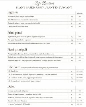 Menù   at Il Cerreto in Pomarance