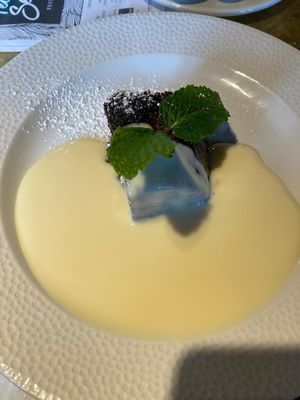 Christmas pudding  at The Trout Inn in Oxford