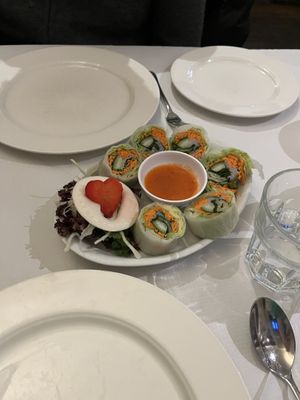 Vegan spring rolls   at Chiang Mai Kitchen in Oxford