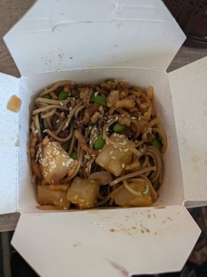 Create your own stir fry - good portion at honeygrow in Boston