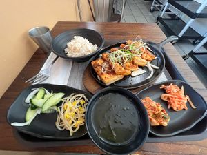 Tofu steaks   at HJ Farm/Hajun Farm in Suwanee