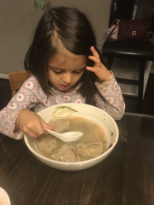 Dumpling soup at HJ Farm/Hajun Farm in Suwanee