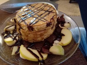 Banana pancakes at Vegateau - Vegan Coffeebar and Bakery in Antwerpen