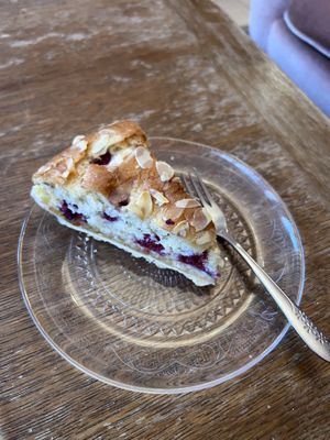 loaded frangipane pie  at Vegateau - Vegan Coffeebar and Bakery in Antwerpen